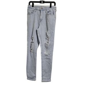 Levi Strauss & Co Women’s High Rise Light Wash Distressed Skinny Jeans Size 30